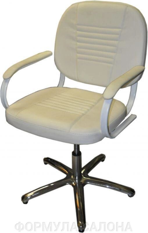 Парикмахерское кресло «Бриз» пневматическое пятилучье хром от компании ФОРМУЛА САЛОНА - фото 1