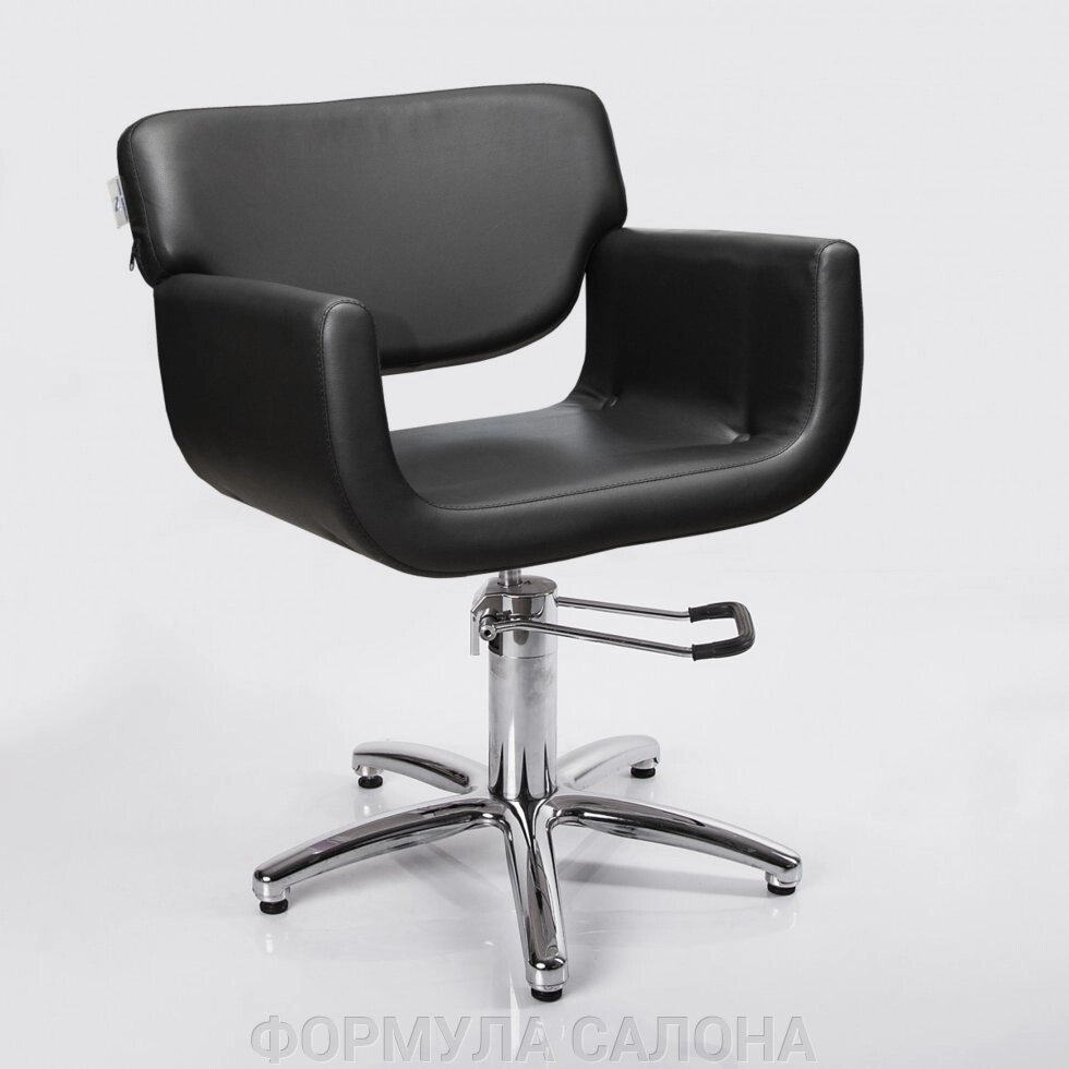 Парикмахерское кресло Имидж чёрное гидравлика от компании ФОРМУЛА САЛОНА - фото 1