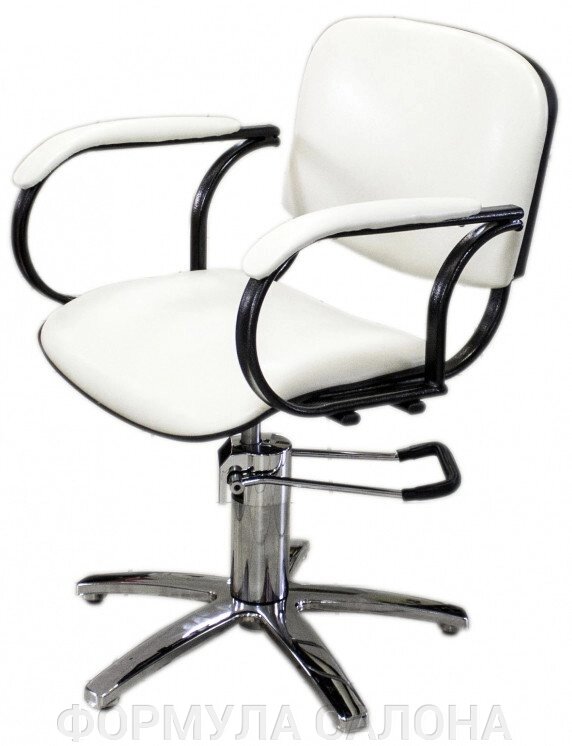 Парикмахерское кресло «Классик» гидравлическое пятилучье хром от компании ФОРМУЛА САЛОНА - фото 1