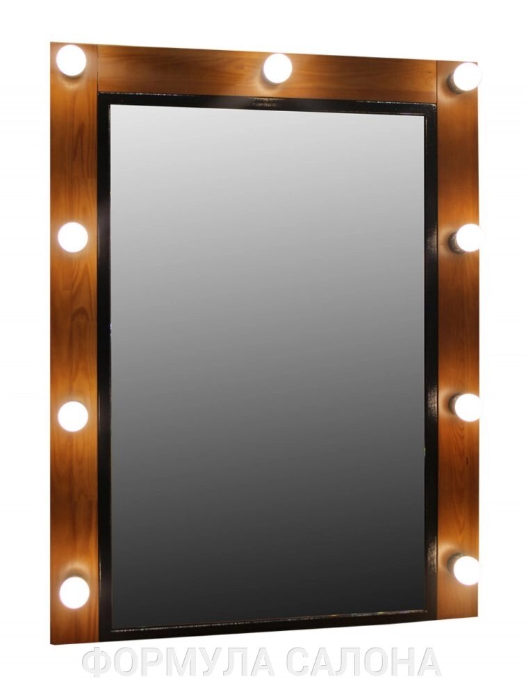 Зеркало для барбершопа "Barber jack-2" c лампами от компании ФОРМУЛА САЛОНА - фото 1