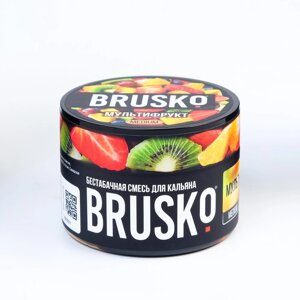 Бестабачная никотиновая смесь для кальяна Brusko "Мультифрукт", 50 г, medium