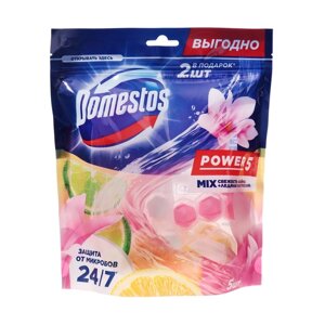 Блок для очищения унитаза DOMESTOS свежесть лайма и ледяная магнолия, 5 шт по 50 гр