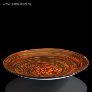 Блюдо интерьерное "Milan Glass", оранжевая, 48 48 см