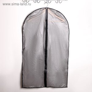 Чехол для одежды Доляна, 60100 см, плотный ПВХ, цвет серый