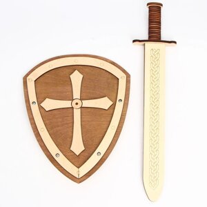 Деревянное оружие «Щит и меч» 2444,55,6 см