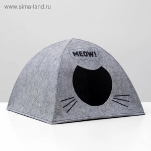 Домик для животных из войлока "Палатка MEOW", 38 х 28 х 38 см