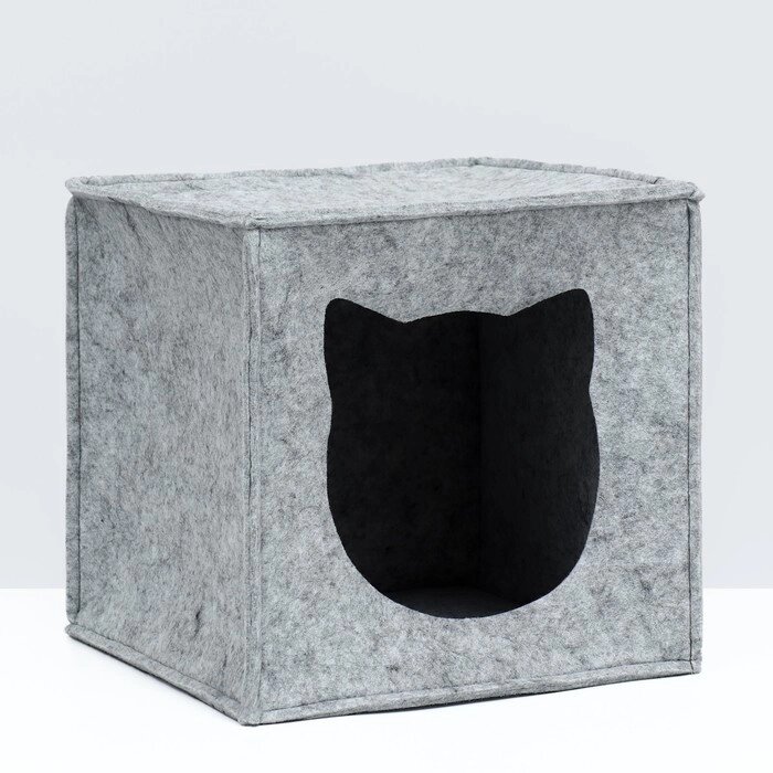 Домик для животных "Кубик", войлок, 30 х 30 х 30 см от компании Интернет-магазин Сима-ленд - фото 1