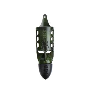 Груз-кормушка пластиковая X-feeder PL CAMO bullet flying-2 M, цвет камо, 100 г, 32 мл