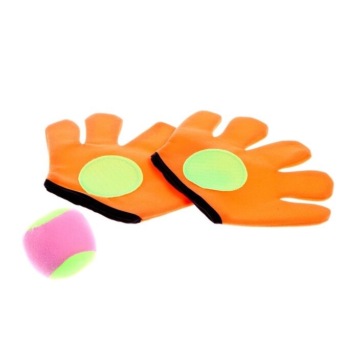 Игра «Кидай-поймай», 2 перчатки-ловушки для мяча, 1 мяч, цвета МИКС от компании Интернет-магазин Сима-ленд - фото 1