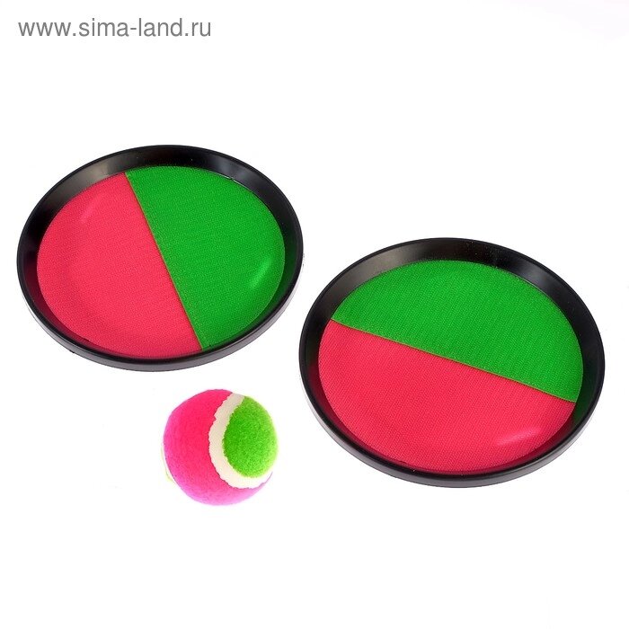 Игра «Поймай мяч», на липучках, диаметр 18,5 см от компании Интернет-магазин Сима-ленд - фото 1