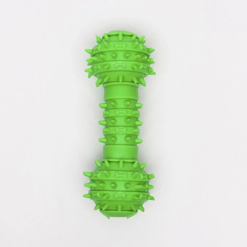 Игрушка-гантель шипастая, 14,5 см, зелёная