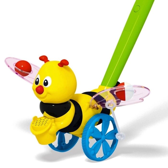 Каталка «Пчёлка», длина ручки 47 см. от компании Интернет-магазин Сима-ленд - фото 1