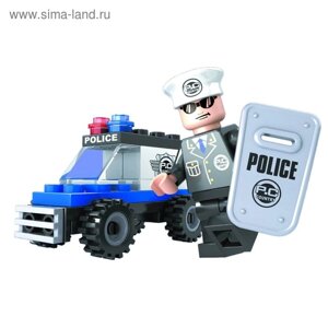 Конструктор Патруль «Полицейский джип», 33 детали, в пакете