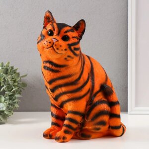 Копилка "Кошка тигровая окраска" высота 31,5 см, ширина 16 см, длина 24 см.