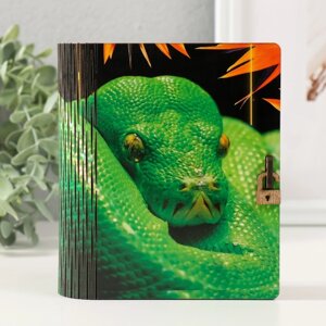 Копилка-шкатулка "Змея тропик" 14х12х5 см