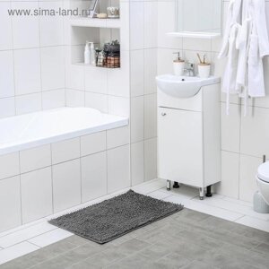 Коврик для ванной Доляна «Букли длинные», 4975,5 см, цвет серый
