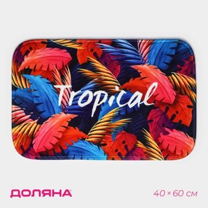 Коврик для ванной и тулета Доляна «Tropical», 4060 см