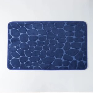 Коврик для ванной с эффектом памяти SAVANNA Memory foam, 5080 см, цвет тёмно-синий