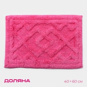 Коврик для ванны Доляна «Нежность», 4060 см, цвет розовый