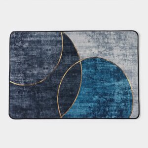 Коврик Доляна «Мэни», 6090 см, цвет сине-серый