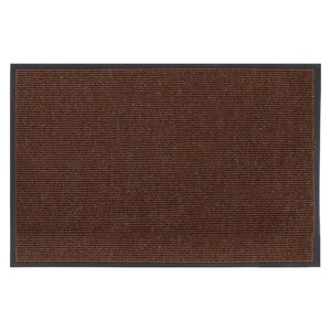 Коврик придверный влаговпитывающий, ребристый, «Комфорт», 6090 см, цвет коричневый