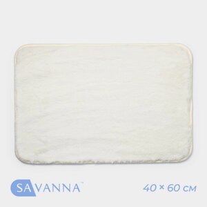 Коврик SAVANNA «Элайза», 4060 см, цвет молочный