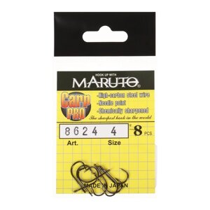 Крючки карповые Maruto 8624, цвет BN,4 Carp Pro, 8 шт.