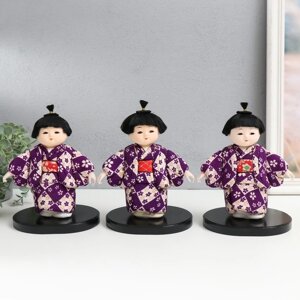Кукла коллекционная "Маленькая девочка в красочном кимоно" МИКС 12,5х15х21 см