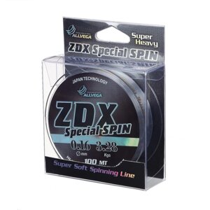 Леска Allvega ZDX Special spin диаметр 0.16 мм, тест 3.28 кг, 100 м, прозрачная