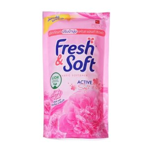 LION THAILAND Fresh&Soft Кондиционер для белья парфюмированный Сладкий Поцелуй 500 мл