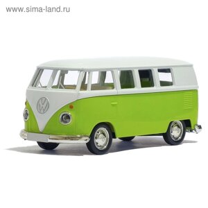 Машина металлическая VOLKSWAGEN TRANSPORTER T1, масштаб 1:32, инерционная, цвета МИКС, в пакете