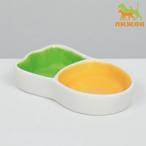 Миска керамическая для грызунов "Морковка" 11,3 х 6,3 х 2,5 см