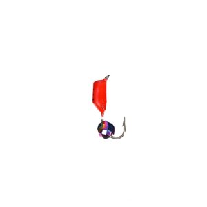 Мормышка Столбик с граненым шариком "Хамелеон"красный), вес 1.1 г, размер 3