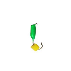 Мормышка Столбик с "Сырным" кубиком (зелёный), вес 0.5 г, размер 2