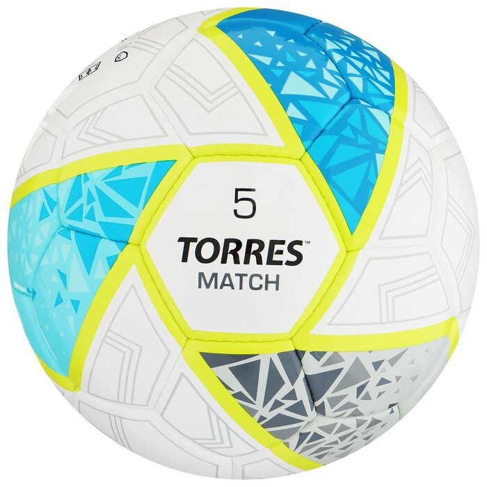 Мяч футбольный TORRES Match F323975, PU, ручная сшивка, 32 панели, р. 5 от компании Интернет-магазин Сима-ленд - фото 1