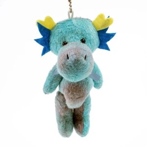 Мягкая игрушка «Дракон» на подвеске, 12 см, цвет синий