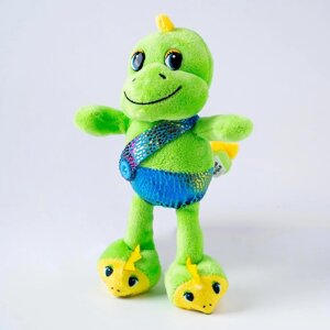 Мягкая игрушка «Дракоша», в тапочках, 22 см, цвет зелёный