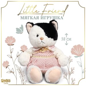 Мягкая игрушка "Little Friend", кошечка в розовом платье