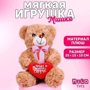 Мягкая игрушка «Ты в моём сердце», медведь, цвета МИКС