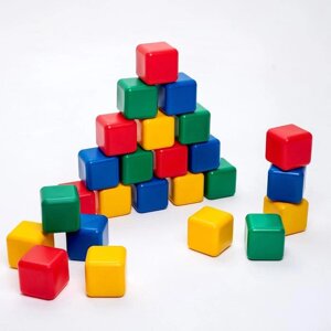 Набор цветных кубиков, 25 штук, 12 12 см