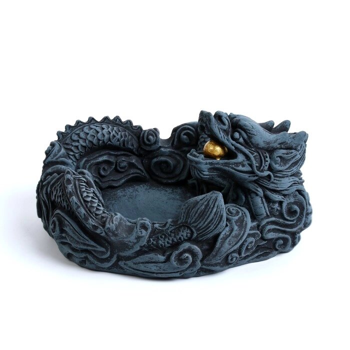 Пепельница "Китайский дракон", 12.4 х 13.7 х 7.6 см, синяя от компании Интернет-магазин Сима-ленд - фото 1