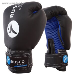 Перчатки боксёрские RuscoSport, детские, 4 унции, цвет чёрный