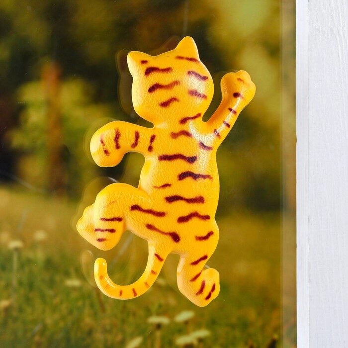 Пластиковый термометр оконный "Тигр"в пакете от компании Интернет-магазин Сима-ленд - фото 1