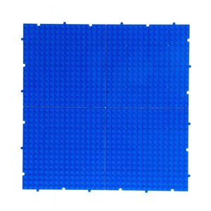 Пластина-основание для конструктора «Пазл», набор 4 штуки, 13 13 см штука, цвет синий