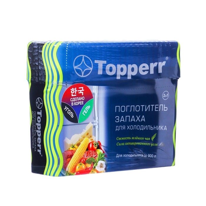 Поглотитель запаха Topperr для холодильника "Зеленый чай/уголь" от компании Интернет-магазин Сима-ленд - фото 1