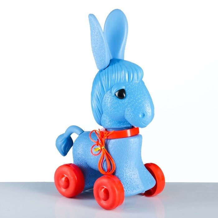 Развивающая игрушка - каталка детская "Ослик" на веревочке, 23 х 16 х 39 см от компании Интернет-магазин Сима-ленд - фото 1