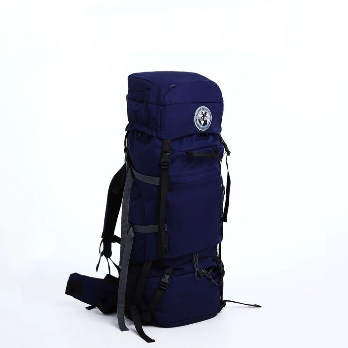 Рюкзак туристический, 90 л, отдел на шнурке, 2 наружных кармана, цвет синий от компании Интернет-магазин Сима-ленд - фото 1