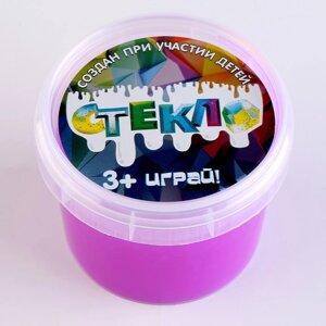 Слайм «Стекло»Party Slime», 90 г, фиолетовый неон