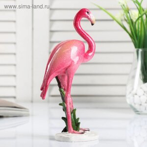 Сувенир полистоун лак "Розовый фламинго" 20х12,5х5,5 см
