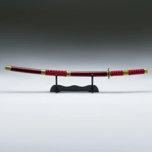 Сувенирное оружие "Катана Аки" 104 см, красная с золотом, на подставке